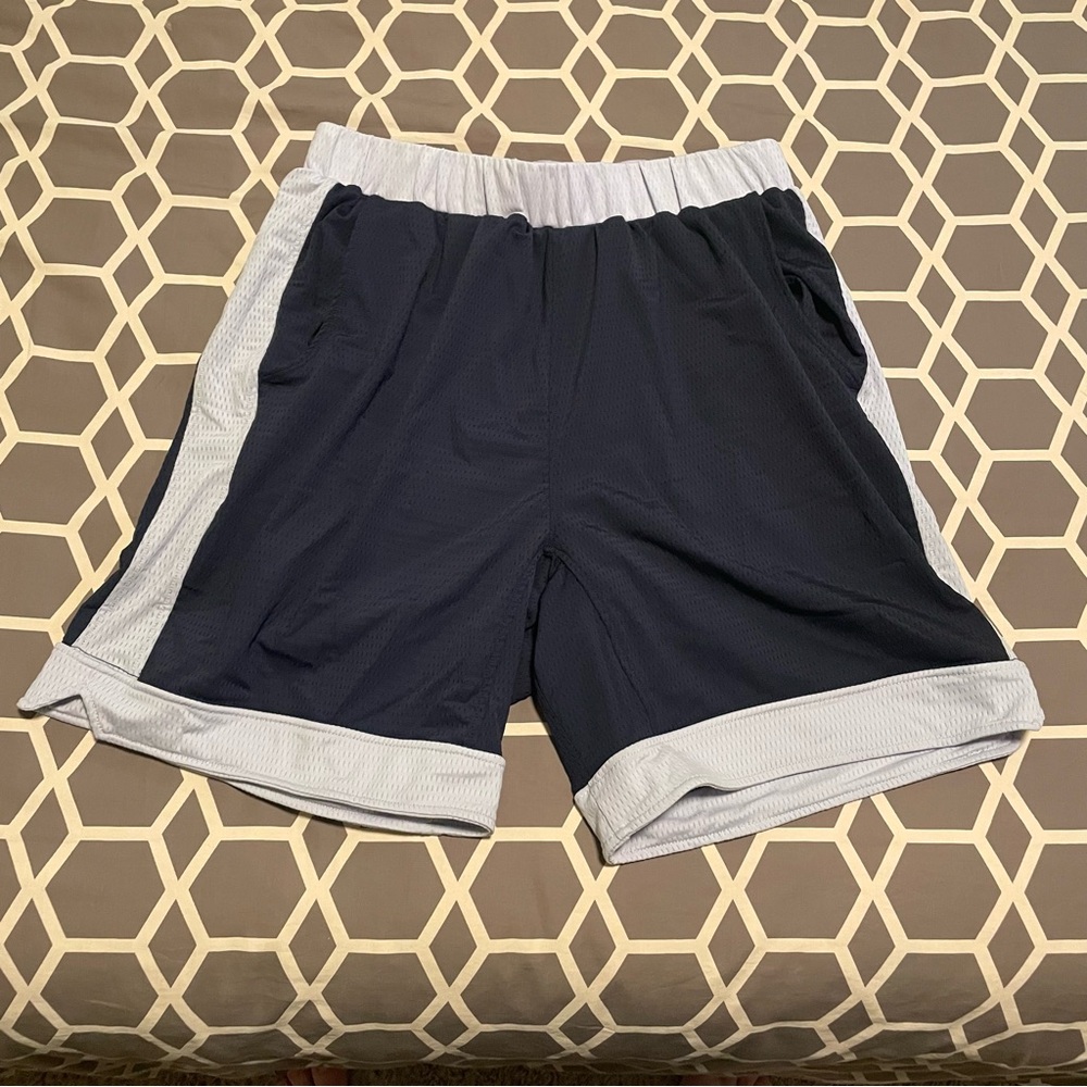 Jambys Small Navy / White / Lavender Soft Stretch Mesh Basketball Shorts